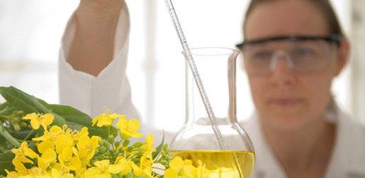 Female scientist conducting an experiment