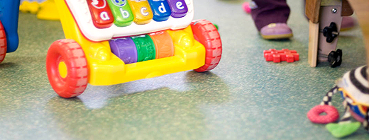 Child's toy in the nursery 
