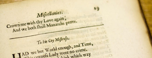 Photo of Marvell poetry