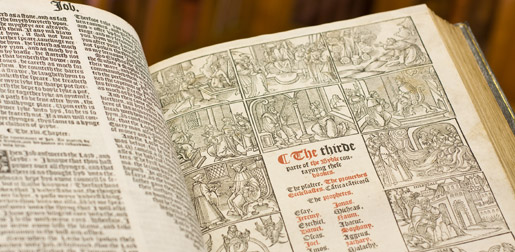 an open page in the bible book of job