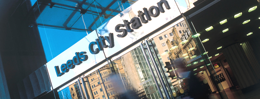 Leeds railway station entrance 