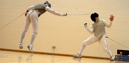 Students fencing