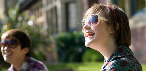Image of students wearing sunglasses