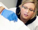Student working in a laboratory