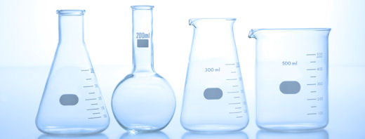 illustration showing laboratory glasswares 