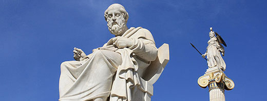image of Athena and Plato