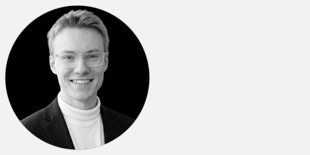 Floe Foxon smiling to camera.