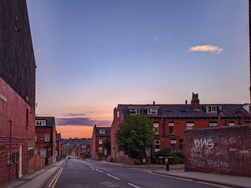 A street in Hyde Park, Leeds