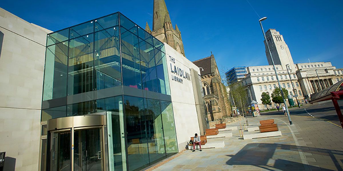 The Laidlaw Library and the Parkinson Building at the University of Leeds.