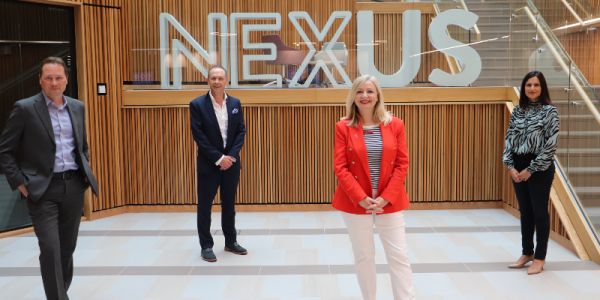 Professor Nick Plant, Martin Stow, Tracy Brabin and Richelle Schuster