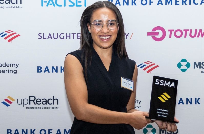 Natasha with her award