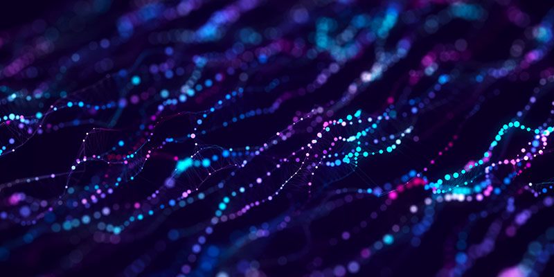 A graphic of swirling colours