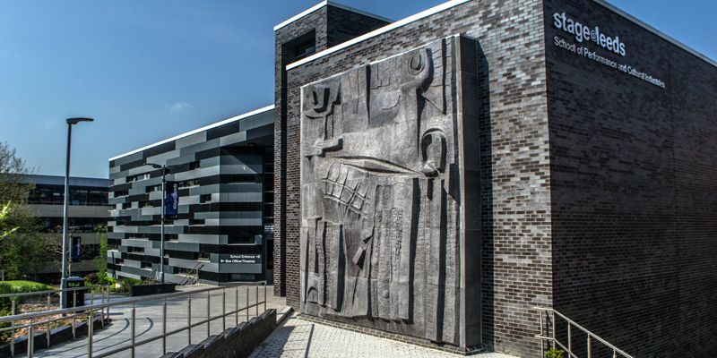 Untitled Bas-Relief, by Hubert Dalwood (1961) in its new home on the stage@leeds building at the University of Leeds