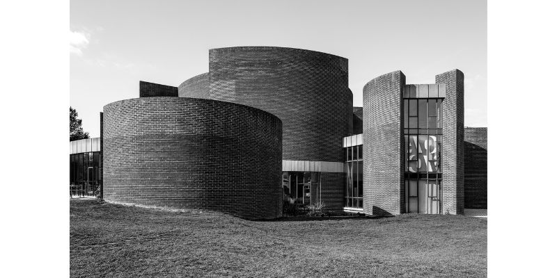 A series of concentric circles made from brick