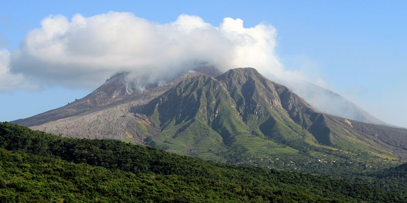 Volcanic deposits both on land and on the seafloor are rapidly weathered, releasing nutrients like phosphorus to the oceans (example shown here is Montserrat, West Indies).