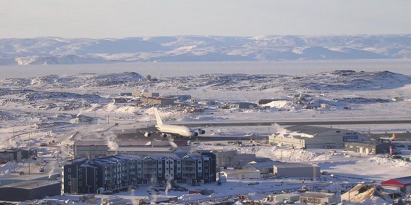 Airbus A380 arrives for cold weather testing - Iqaluit, Nunavut, Canada