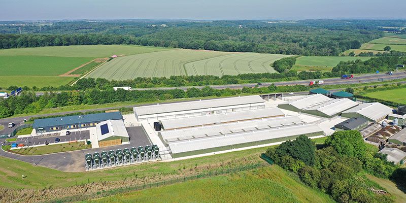 Overhead view of the University&#039;s Smart Farm.