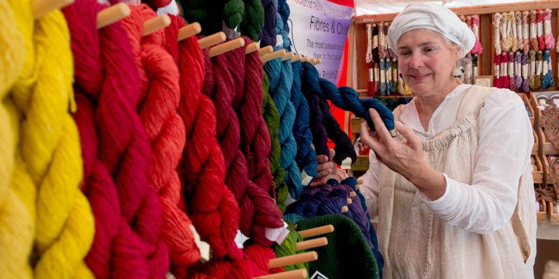 weaving and dyeing craft stall