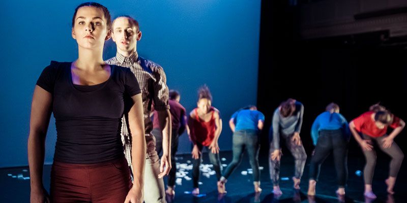 Northern School of Contemporary Dance students perform Taking a Position, created by Sharon Watson with Professor Stephen Coleman. Picture: Drazen Priganica