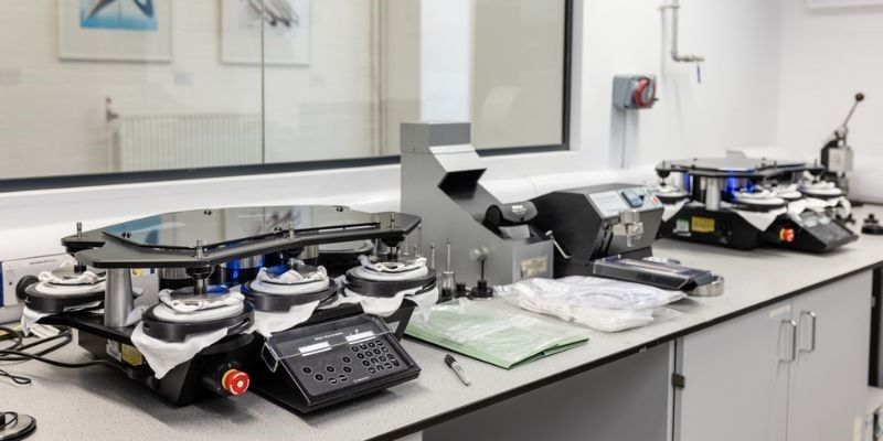 Two material testing machines in the Material Testing Lab, School of Design.