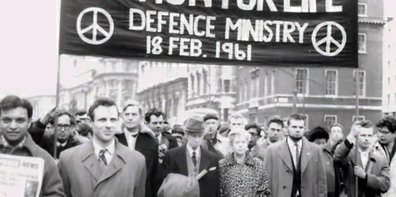 Bertrand Russell and others on an anti-nuclear march