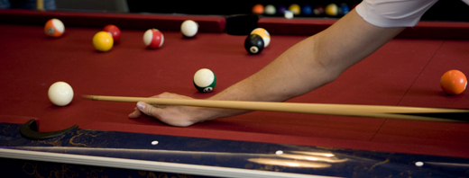 playing pool in an LUU bar