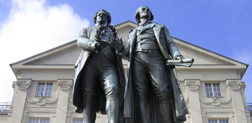 Goethe-Schiller Monument to two of Germany's greatest literary figures