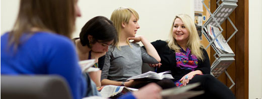 students talking