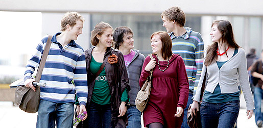 Group of students on campus