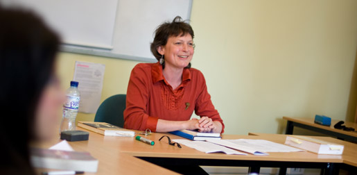 a lecturer teaching a seminar