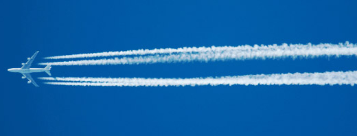 Aeroplane against a blue sky 