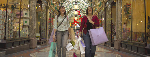 Shopping in the the Victoria Quarter 
