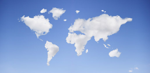 Globe made of clouds