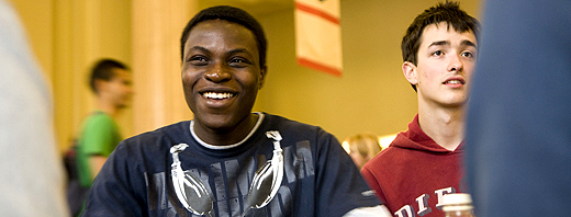 International students talking 