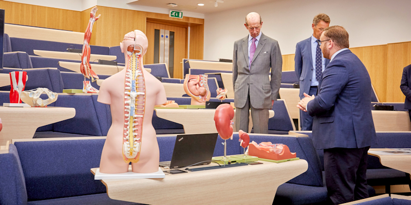 Duke of Kent sees anatomy teaching facilities
