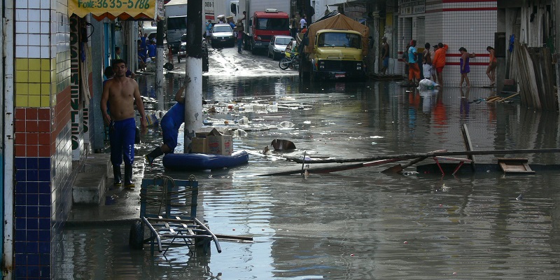 Flooded area in the centre of Manaus in 2009