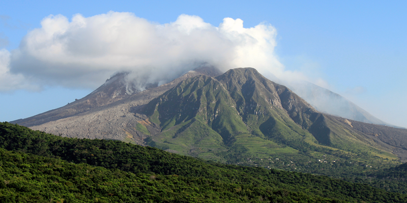 Images above: Volcanic deposits both on land and on the seafloor are rapidly weathered, releasing nutrients like phosphorus to the oceans (example shown here is Montserrat, West Indies). Photograph: Dr Tom Gernon/University of Southampton