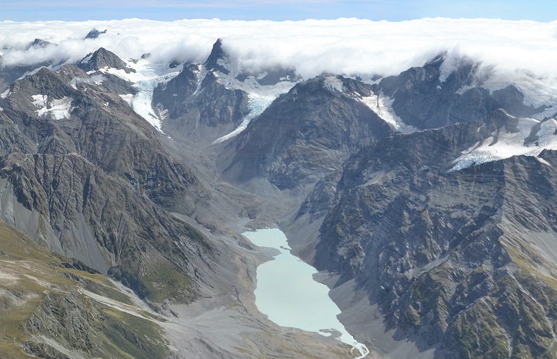 Upper Rakaia catchment looking west toward Lyell Glacier