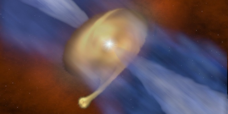 Young star caught forming like a planet