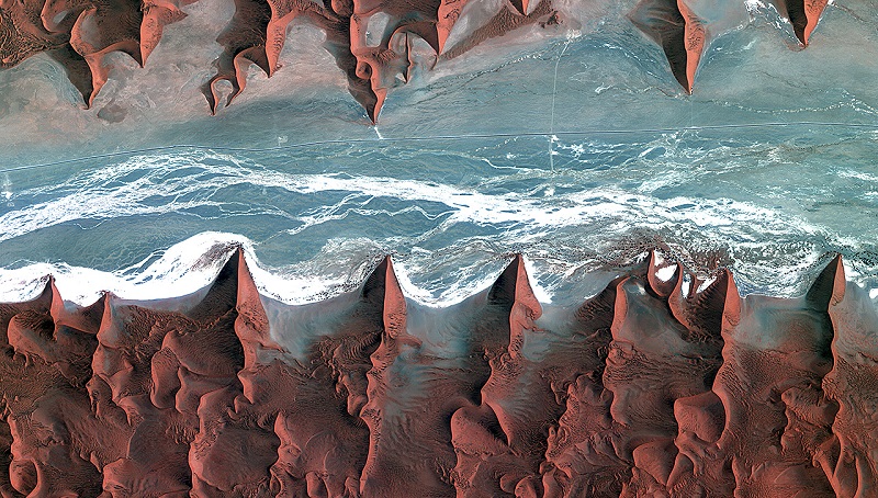 The Namib Desert, viewed by Koreas Kompsat-2 satellite