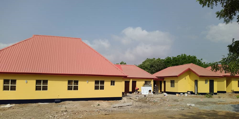 A single storey building which has just been built at the University of Ilorin in Nigeria.