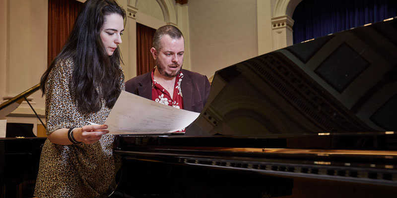 Composers Alannah Marie Halay and Mic Spencer