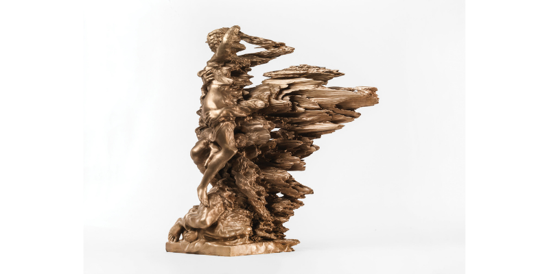 Zachary Eastwood-Bloom's brass sculpture is part of the 'Divine Principles' series