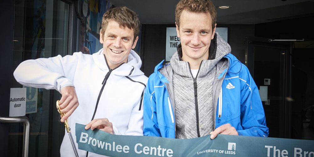 Alistair and Jonny Brownlee opening the Brownlee Centre