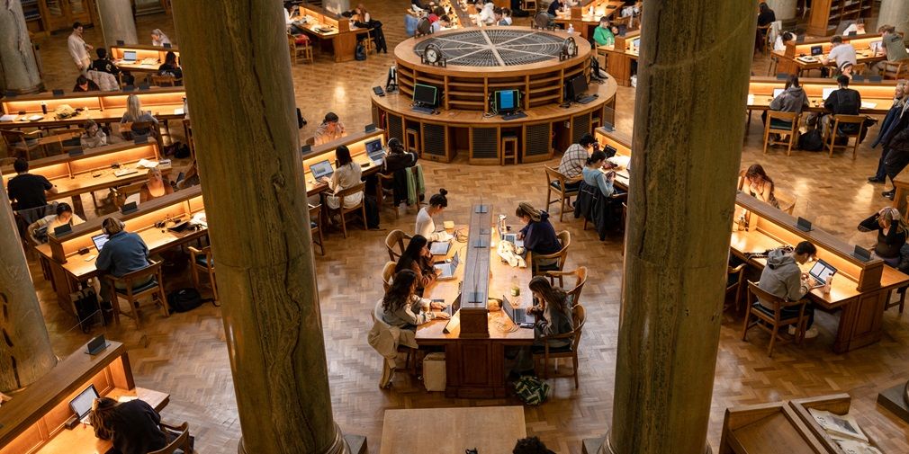 Students working in the Brotherton Library