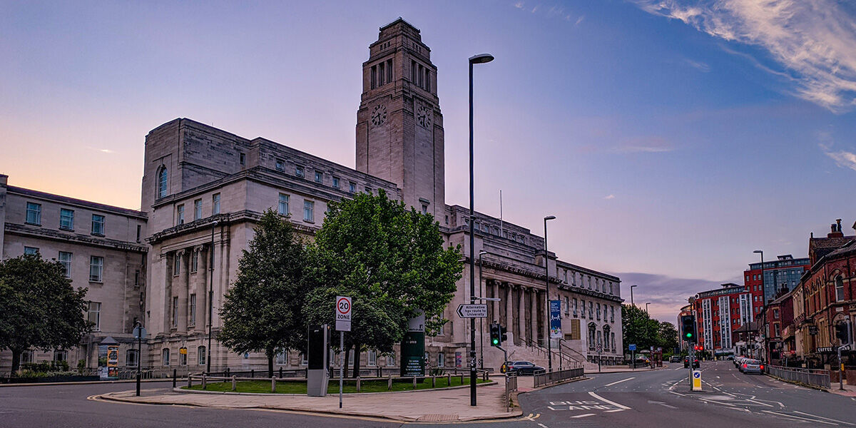 The Parkinson building at dusk