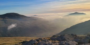 A view of the Duddon Valley shrouded in low cloud