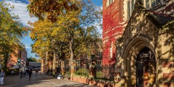 The Great Hall building on the University of Leeds campus