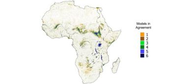 Africa flood map