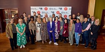 Tracy Brabin, Mayor of West Yorkshire with the 19 Mayor's Challenge finalists.